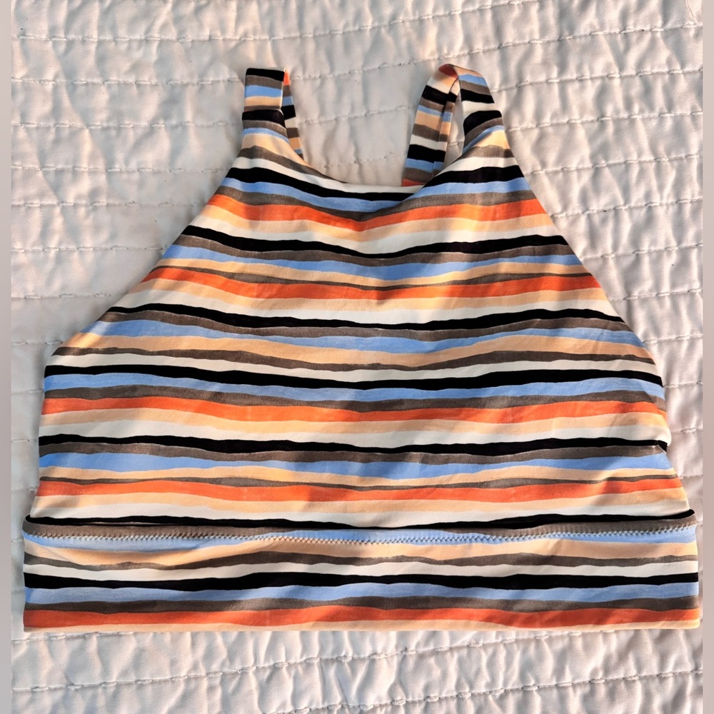 Prana Orange and Blue Athletic Swim Top